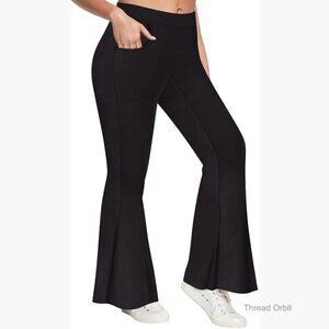 Plus Size Flared Leggings Tummy Control Boot Cut Palazzo Pants